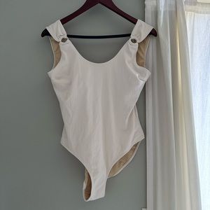 Albion fit white one piece swim